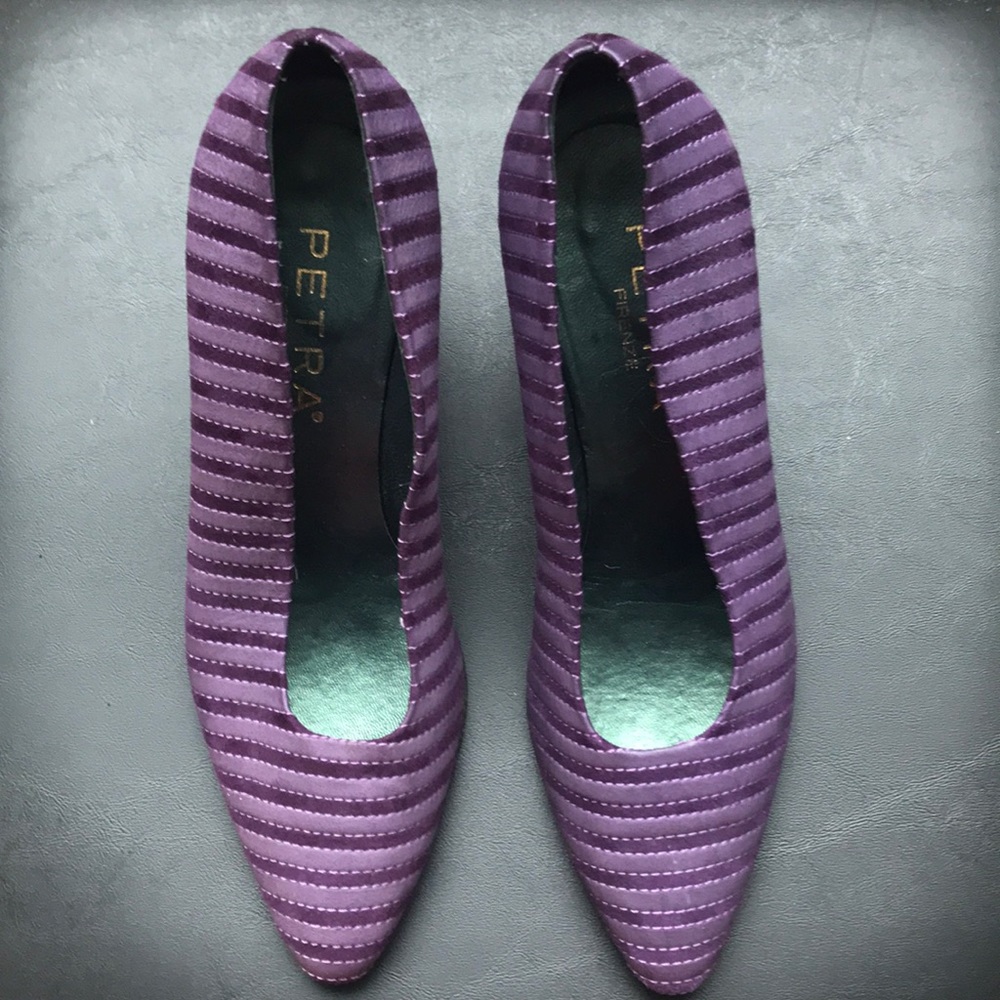 Three Inch (3”) Purple Striped Heels